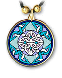 Celtic Angels Pendant and Earrings - handcrafted by Hermit Studios
