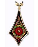 Celtic Knot Poppy Pendant and Earrings - handcrafted by Hermit Studios