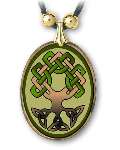 Celtic Tree of Life Pendant and Earrings - handcrafted by Hermit Studios
