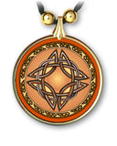 Celtic Knot Sun Pendant and Earrings - handcrafted by Hermit Studios