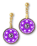 Crown Chakra Sanskrit Mandala Pendant and Earrings - handcrafted by Hermit Studios