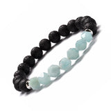 Geometric Gemstone and  Lava Healing Aroma Diffuser Bracelets - LIMITED EDITION
