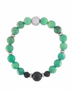 Chrysoprase Lava Diffuser Bracelet - Gift Idea