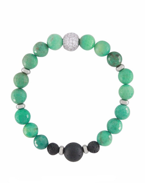 Chrysoprase Lava Diffuser Bracelet - Gift Idea