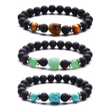 Buddha, Gemstone and Lava Healing Aroma Diffuser Bracelet - LIMITED EDITION