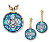 Celtic Angels Pendant and Earrings - handcrafted by Hermit Studios