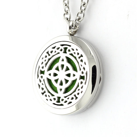 Celtic Design Aromatherapy Diffuser Necklace - Free Chain