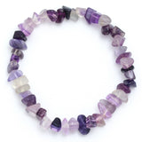 Healing Gemstone Chip Bracelets with Lava Stone Charm  - wide variety