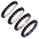 Geometric Gemstone and  Lava Healing Aroma Diffuser Bracelets - LIMITED EDITION