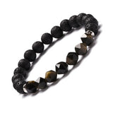 Geometric Gemstone and  Lava Healing Aroma Diffuser Bracelets - LIMITED EDITION