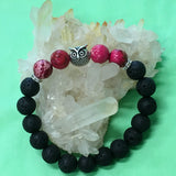 Sea Sediment Jasper Gemstone, Owl and Lava Healing Aroma Diffuser Bracelets - 5 Colours