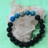 Sea Sediment Jasper Gemstone, Owl and Lava Healing Aroma Diffuser Bracelets - 5 Colours