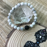 Kid's Howlite and Lava Stone Aroma Diffuser Bracelet