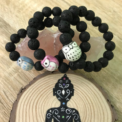 Kid's Ollie Owl and Lava Stone Aroma Diffuser Bracelet