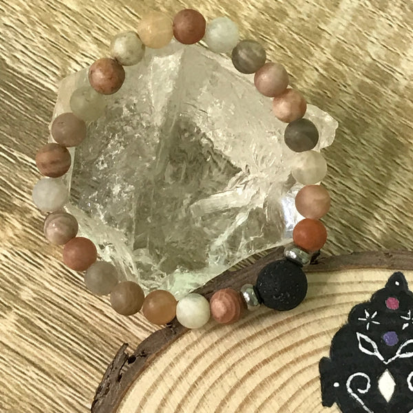 Kid's Sunstone and Lava Stone Aroma Diffuser Bracelet