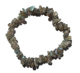 Healing Gemstone Chip Bracelets with Lava Stone Charm  - wide variety