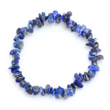 Healing Gemstone Chip Bracelets with Lava Stone Charm  - wide variety