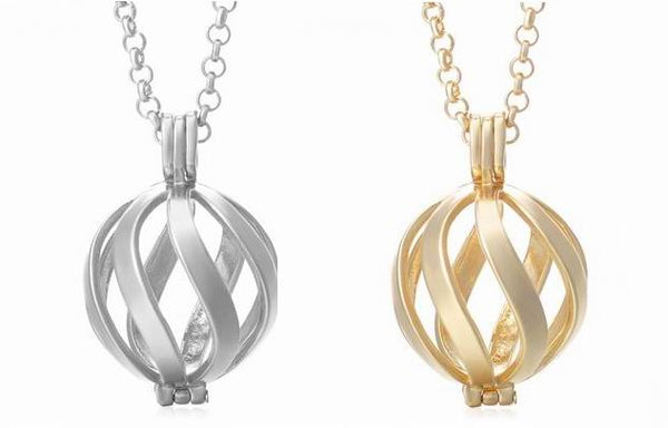 Cage Lava Stone Diffuser Locket - FREE Chain