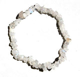 Healing Gemstone Chip Bracelets with Lava Stone Charm  - wide variety