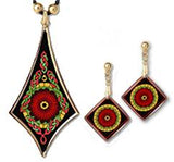 Celtic Knot Poppy Pendant and Earrings - handcrafted by Hermit Studios