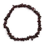 Healing Gemstone Chip Bracelets with Lava Stone Charm  - wide variety