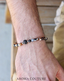 Gent's Sardonyx and Lava Diffuser Bracelet