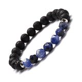 Geometric Gemstone and  Lava Healing Aroma Diffuser Bracelets - LIMITED EDITION