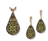 Celtic Knot Strength Pendant and Earrings - handcrafted by Hermit Studios