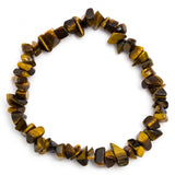 Healing Gemstone Chip Bracelets with Lava Stone Charm  - wide variety