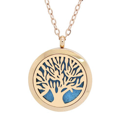 Tree of Life Design Aromatherapy Diffuser Necklace - Free Chain