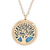 Tree of Life Design Aromatherapy Diffuser Necklace - Free Chain
