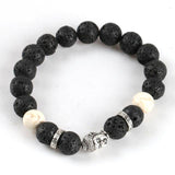 Turquoise Gemstone and Lava Healing Stone Diffuser Bracelet  - three designs