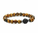 Kids Tiger's Eye and Lava Diffuser Bracelet