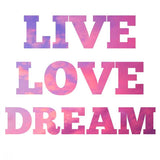 Live, Love and Dream Design Aromatherapy Diffuser Necklace - Free Chain